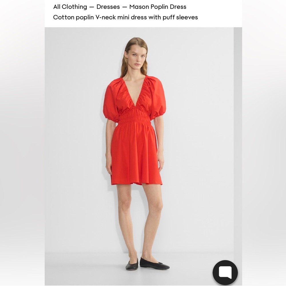 Mason Red Poplin Mini Dress Aritzia (by Wilifred)